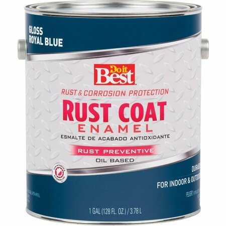 ALL-SOURCE Rust Coat Oil-Based Gloss Enamel, Royal Blue, 1 Gal. 203704D